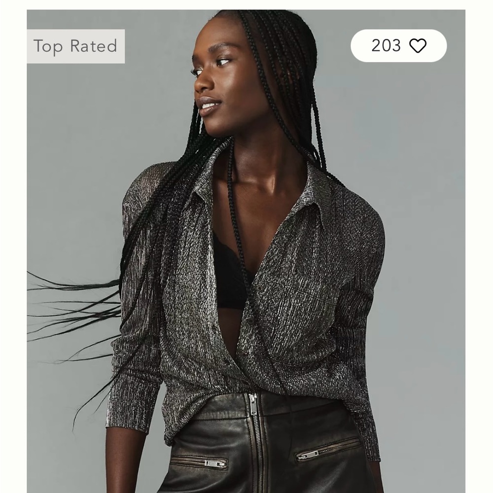 Pilcro metallic blouse. New without tags